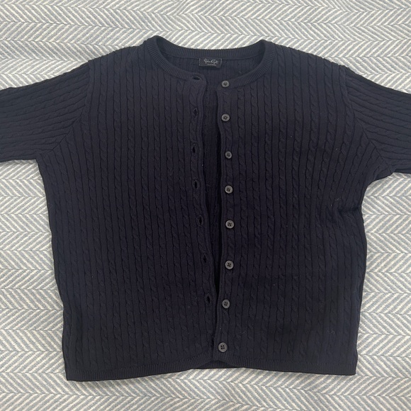 Brandy Melville / John Galt Blue Zoe Cable Knit Cardigan - Picture 2 of 3